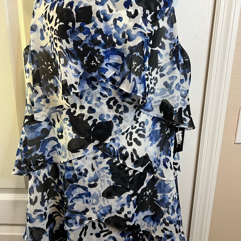 NWT SL Fashions Blue, Possibly Black and White and Dress - Picture 2 of 5